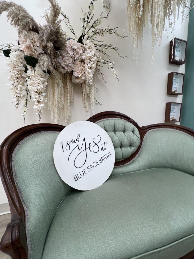 A sette with the Say Yes to the dress at Blue Sage Bridal