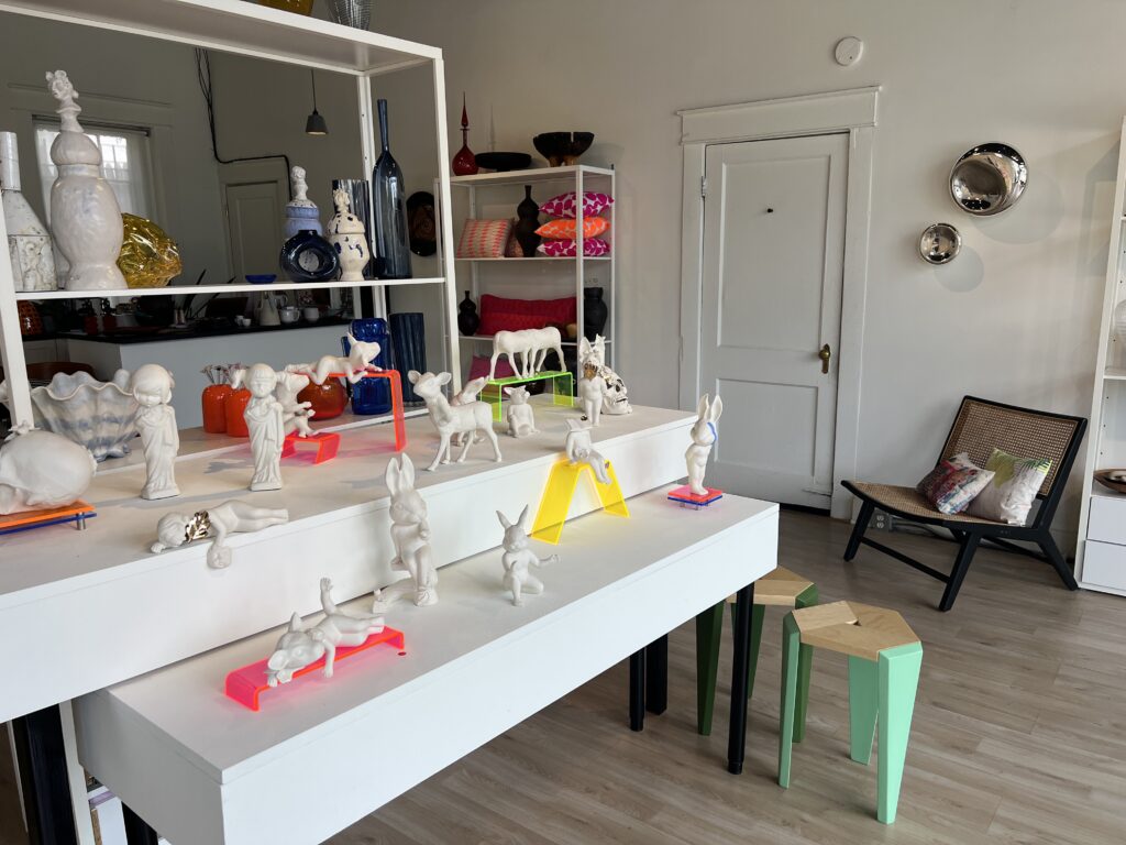 A gallery with ceramic sculptures in Brookland Park Richmond