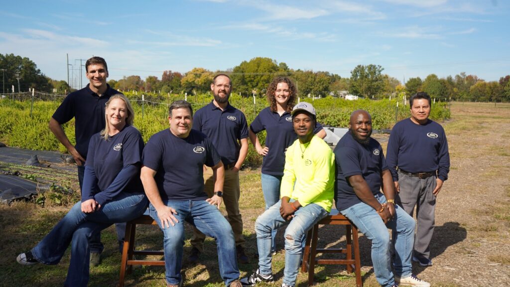 The NOPE Compost team in a field in Richmond, VA