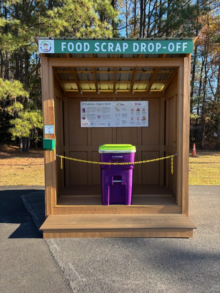 A food scrap drop off station in Richmond, VA